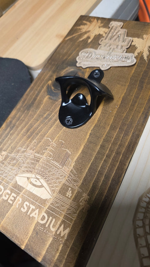 Custom laser-engraved bottle opener